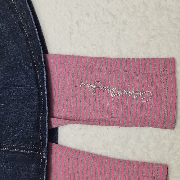 Calvin Klein Baby Girl's Denim Skirt with Pink Leggings 12 Months - Picture 2 of 3